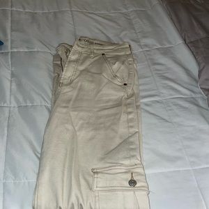 Cream Cargo Jeans